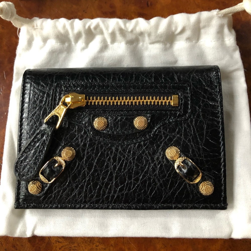Balenciaga Giant Textured-Leather Cardholder